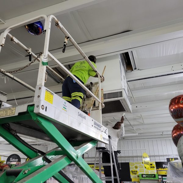 Work being done on a ventilation shaft