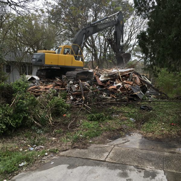 A demolished home